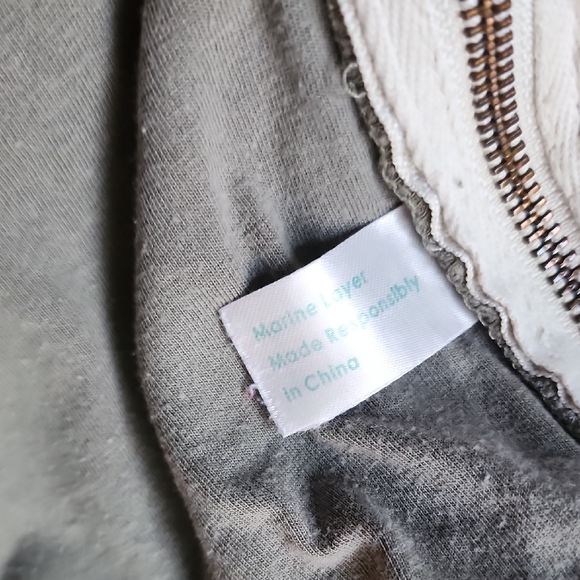 Marine Layer Women’s Sage Green Full Zip Hoodie Sweatshirt | Medium - Picture 7 of 12